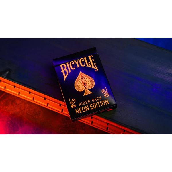 Bicycle Neon Solar-Orange Rider Back Playing Cards
