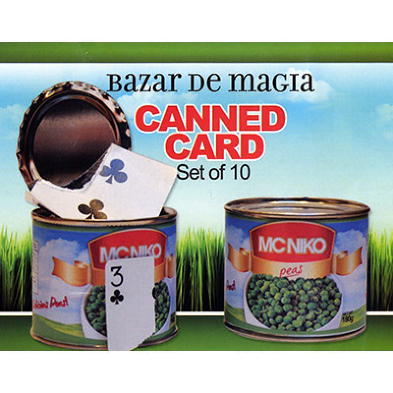 Foto Canned Card (Red) ( Set of 10 Cans ) by Bazar de Magia - Trick