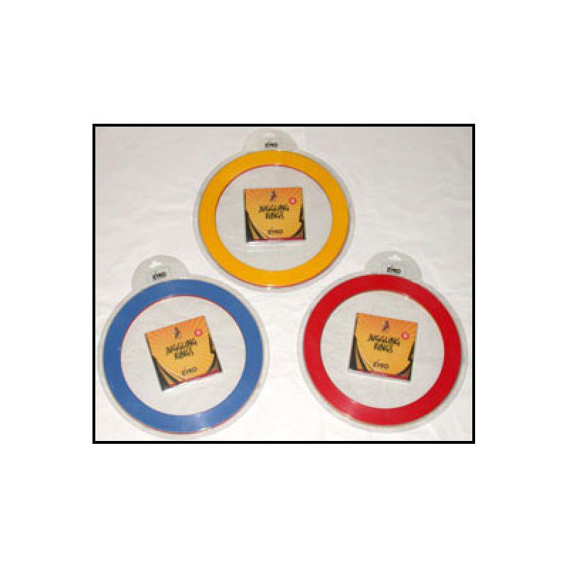 Foto Juggling Rings Set (3 Rings and DVD) - Assorted Colors by Zyko - Trick (VT)