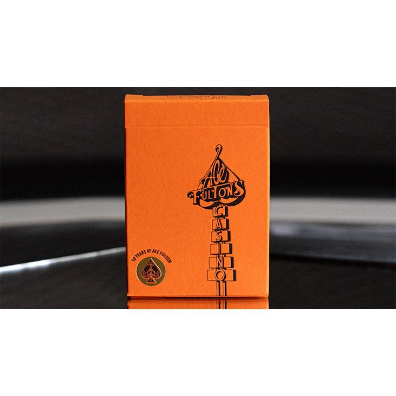 Foto ACE FULTON'S 10 YEAR ANNIVERSARY SUNSET ORANGE PLAYING CARDS (VT)