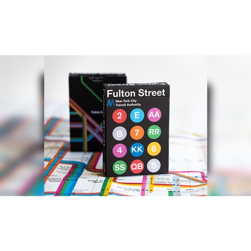 Foto BLACK EDITION FULTON STREET MTA PLAYING CARDS (1972 VIGNELLI MAP EDITION)