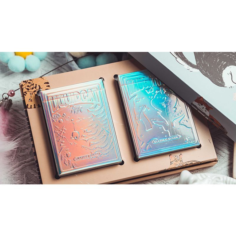 Foto Holographic Naughty Dog and Liquid Cat Set Playing Cards by 808 Magic and Bacon Playing Card (VT)