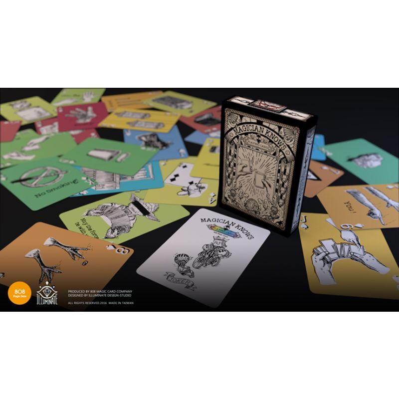 Foto Magician Knows Playing Cards V1 (Color) by 808 Magic and Alan Wong (VT)