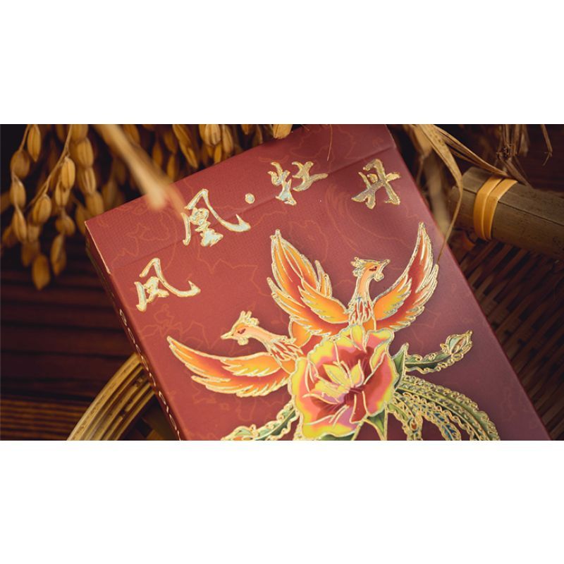 Foto Phoenix and Peony (Red) Playing Cards by Bacon Playing Card Company