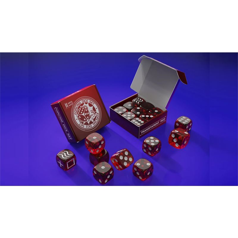 Foto Forcing Dice Set by IARVEL Magic (Transparent Red)