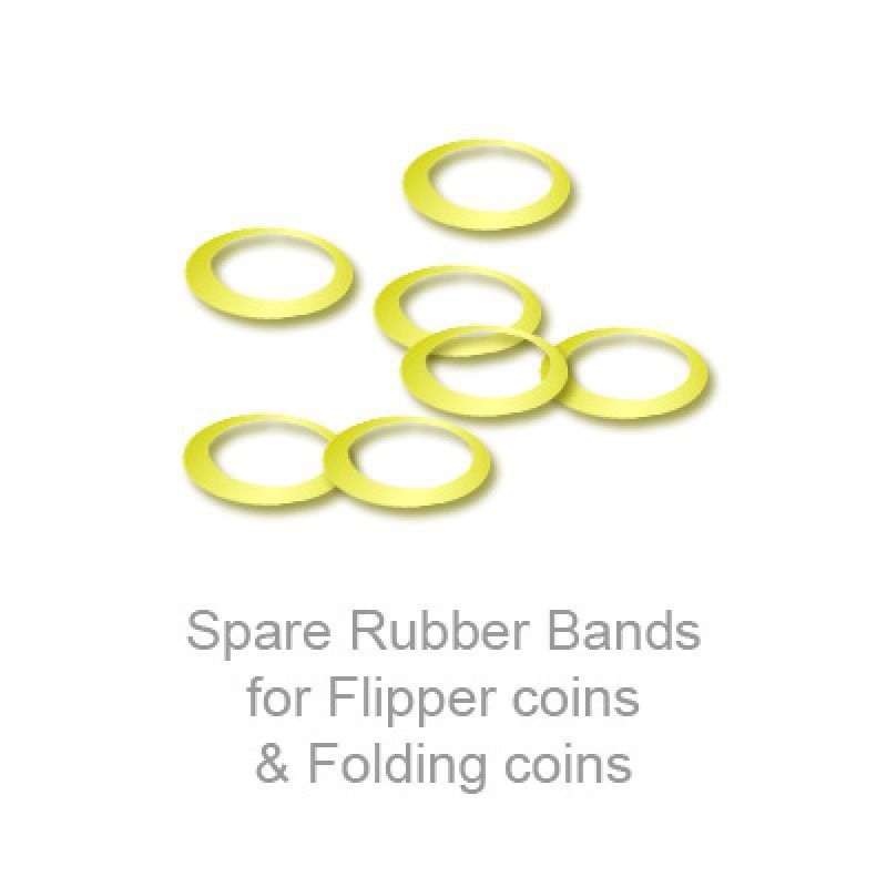 Foto Spare Rubber Bands for Flipper coins & Folding coins - (25 per package) - Trick