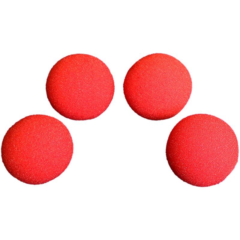 Foto 1 inch Regular Sponge Ball (Red) Pack of 4 by Magic by Gosh (VT)