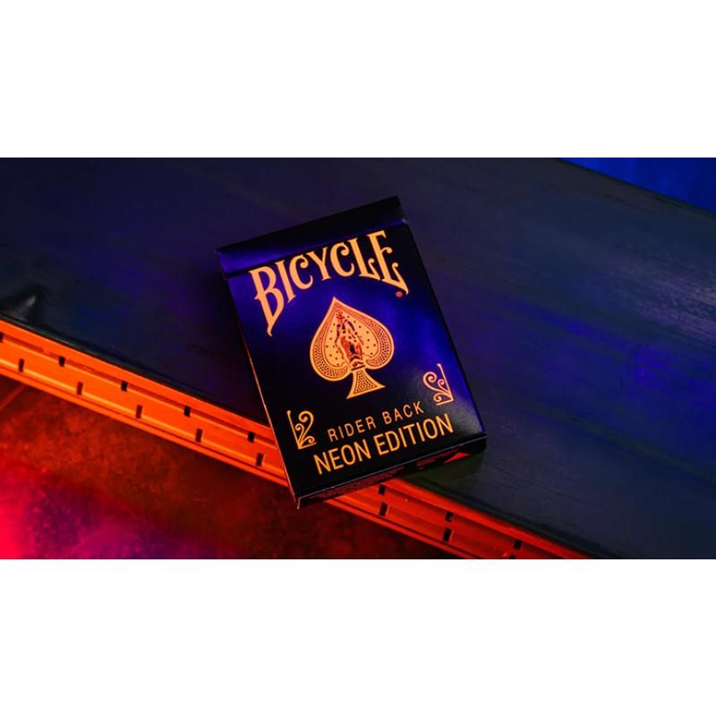 Foto Bicycle Neon Solar-Orange Rider Back Playing Cards