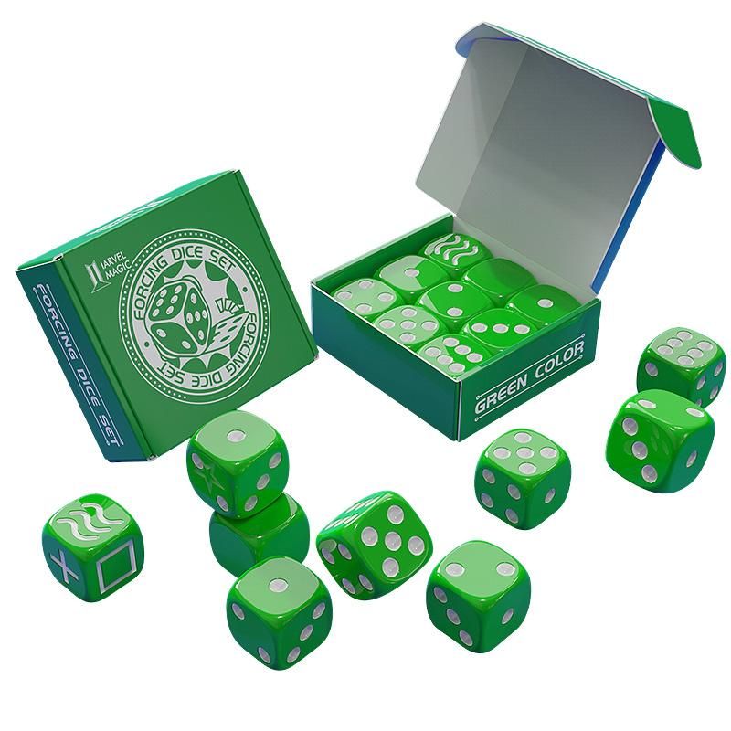 Foto Forcing Dice Set by Iarvel Magic - Forcing plus Normal Dice - Green