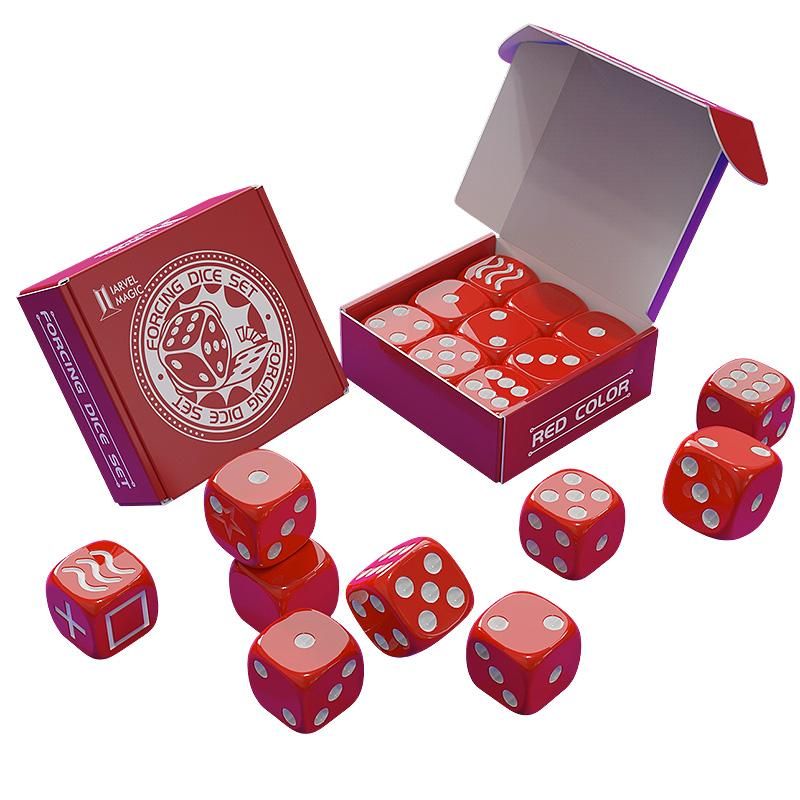 Foto Forcing Dice Set by Iarvel Magic - Forcing plus Normal Dice - Red