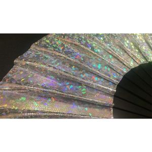 Appearing SnowStorming Fan V2 (Silver Hologram) by Victor Voitko (Gimmick and Online Instructions) - Trick (VT)