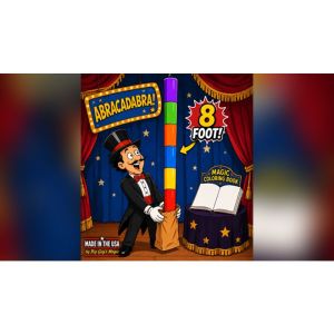 8 Foot Appearing Multi-Color Pole by Big Guy's Magic - Coloring Book Kicker Finale