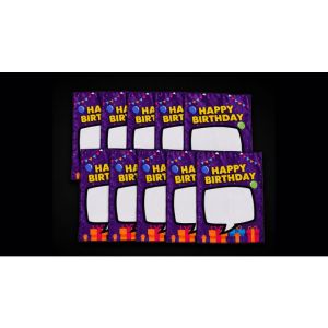 Birthday Silk Surprise REFILL (10 Silks) by PlayTime Magic DEFMA (Purple)