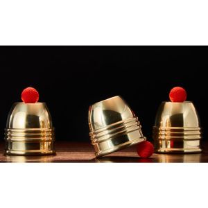 Cups and Balls Set (Brass) by Bluether Magic and Raphael (VT)