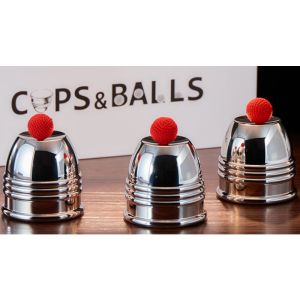 Cups and Balls Set (Stainless-Steel) by Bluether Magic and Raphael (VT)