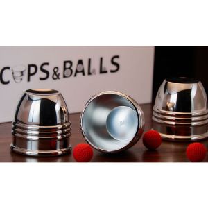 Cups and Balls Set (Stainless-Steel) by Bluether Magic and Raphael (VT)