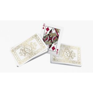 Black Roses White Gold Foil Playing Cards