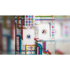 WHITE EDITION FULTON STREET MTA PLAYING CARDS (1972 VIGNELLI MAP EDITION)