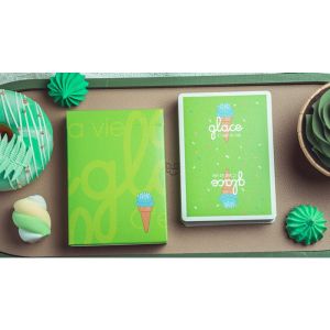 Glace Playing Cards (Green) by Bacon Playing Card Company (VT)