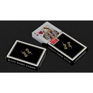 Gold Foil Black Roses Casino Playing Cards (VT)