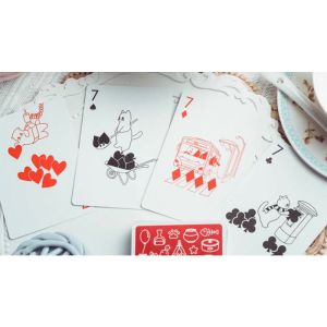 Kitten Diary - Red Limited Edition Playing Cards by ACPC (VT)