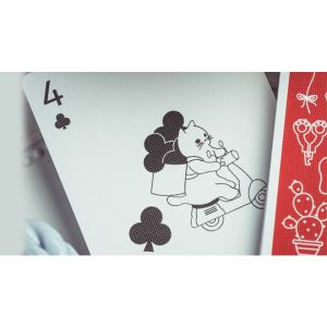 Kitten Diary - Red Limited Edition Playing Cards by ACPC (VT)