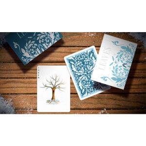 Leaves Winter (Blue) Playing Cards by Dutch Card House Company (VT)