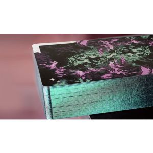 Gilded Nebula Stellar Green Playing Cards (green star) (VT)
