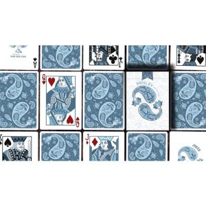 Marked Paisley Ton sur Ton Poudre Blue Playing Cards (VT)