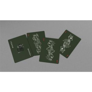 Schrodinger's Cat: Alive Green Edition Playing Cards