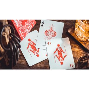 Smoke & Mirrors V8, Red (Standard) Edition Playing Cards by Dan & Dave (VT)