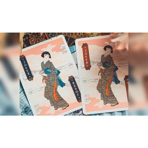 The Great Wave off Kanagawa V3 (Autumn Maple / Peachy Pink) Playing Cards