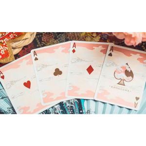 The Great Wave off Kanagawa V3 (Autumn Maple / Peachy Pink) Playing Cards