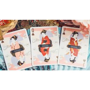 The Great Wave off Kanagawa V3 (Autumn Maple / Peachy Pink) Playing Cards