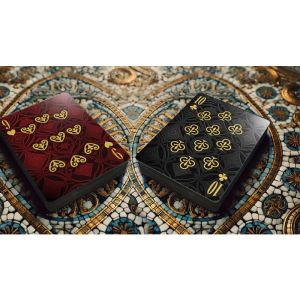 The Spirit of Cubism (Dark Red) Playing Cards