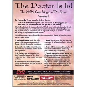 The Doctor Is In - The New Coin Magic of Dr. Sawa Vol 1 - DVD