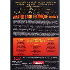 World s Greatest Magic: Master Card Technique Volume 1 - DVD
