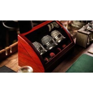 Artisan Engraved Cups and Balls in Display Box by TCC - Trick (VT)