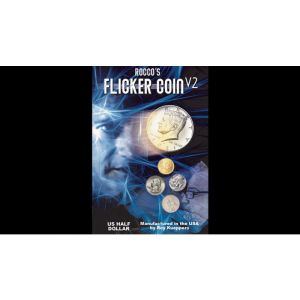 FLICKER COIN V2 (Half) by Rocco - Trick (VT)