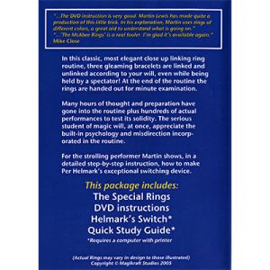 McAbee Rings (Gold Rings and DVD) by Martin Lewis - Trick