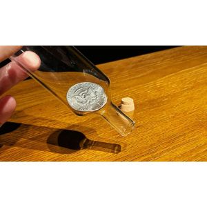 REAL COIN IN BOTTLE (HALF) by Bacon Magic - Trick (VT)