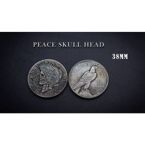 PEACE SKULL HEAD COIN by Men Zi  Magic (VT)