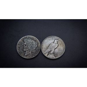 PEACE SKULL HEAD COIN by Men Zi  Magic (VT)