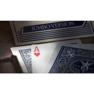 Michael Skinner's Ultimate Bicycle Jumbo 3 Card Monte (Blue) by Murphy's Magic - Trick