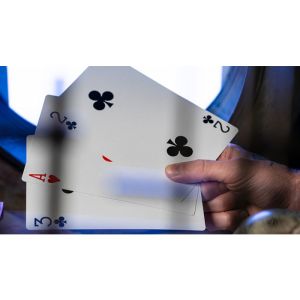Michael Skinner's Ultimate Bicycle Jumbo 3 Card Monte (Blue) by Murphy's Magic - Trick