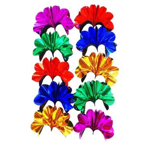 Fiori dalle mani - 10 fiori multicolore in Mylar