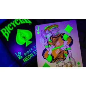 Bicycle Neon Rider Back Green-Glo Deck Playing Cards
