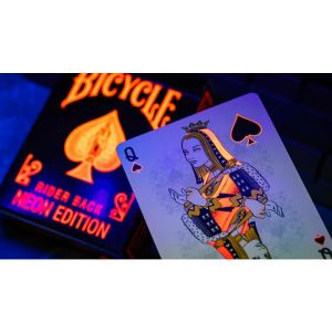 Bicycle Neon Solar-Orange Rider Back Playing Cards